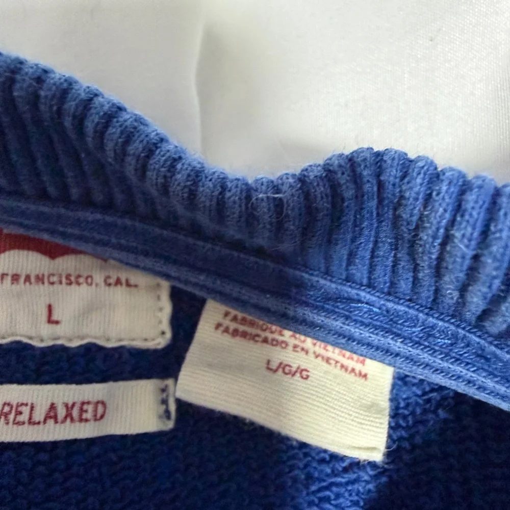 Levi's Men's Deep Blue Crewneck Sweatshirt - Picture 4 of 4